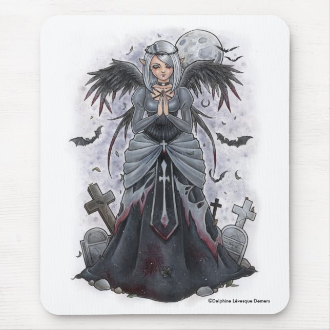 Der dunkle Priesterin-Engel Mousepad (Vorne)