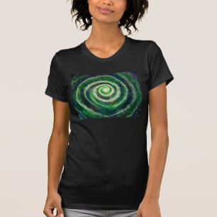 Der dunkle T - Shirt der gewundene Galaxie-Frauen