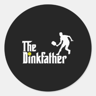 Der dunkle Vater Pickleball Vater Funny Pickleball Runder Aufkleber