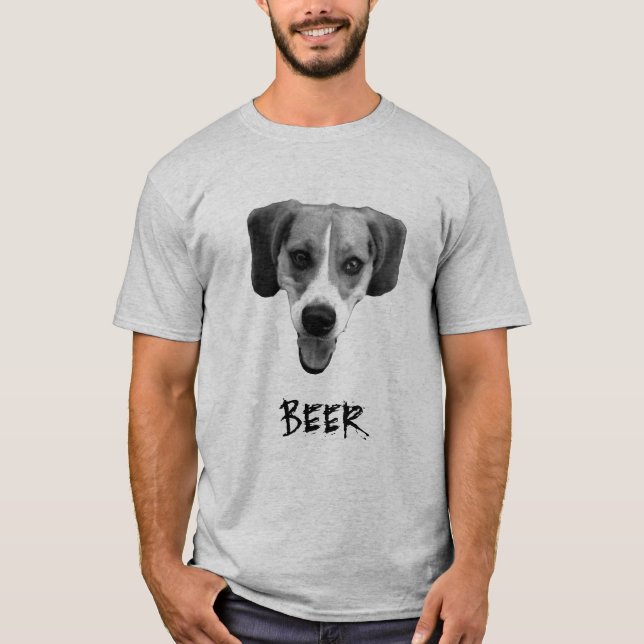 Der durstige Beagle T-Shirt (Vorderseite)