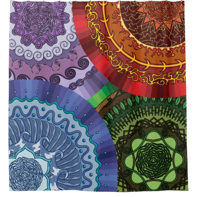 Der Duschvorhang für Elemente (Vorderseite)