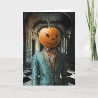 Der Earl Pumpkinhead | Grußkarte für surreal Art Karte