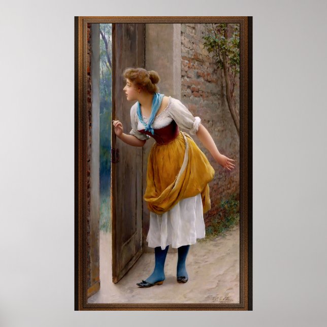 Der Eavesdropper von Eugen von Blaas Poster (Vorne)