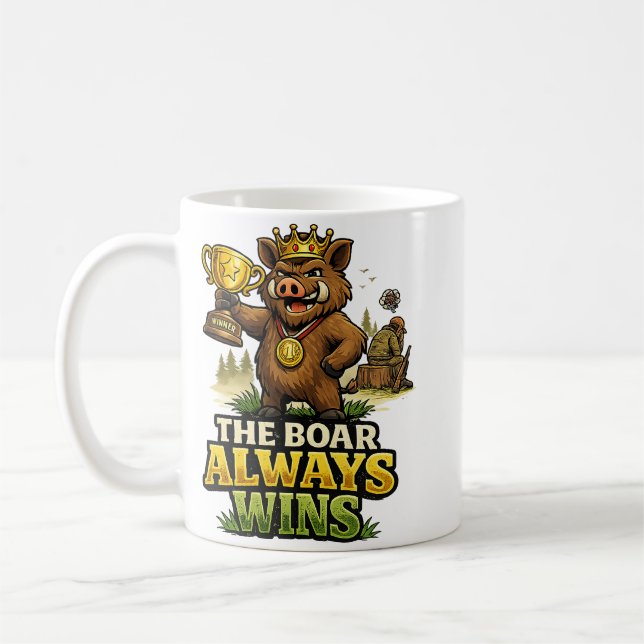 Der Eber gewinnt immer Kaffeetasse (Links)