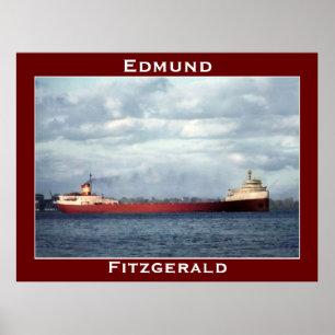 Der Edmund Fitzgerald am St. Clair River Poster