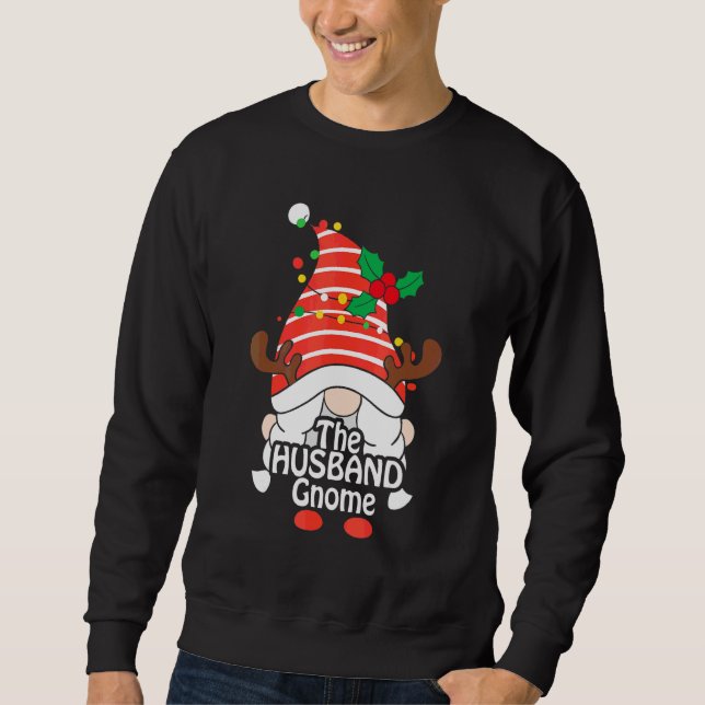 Der Ehemann Gnom Weihnachtsmann Kariert Passend We Sweatshirt (Vorderseite)
