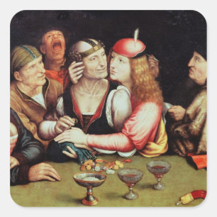 Der Ehevertrag 2 Quadratischer Aufkleber