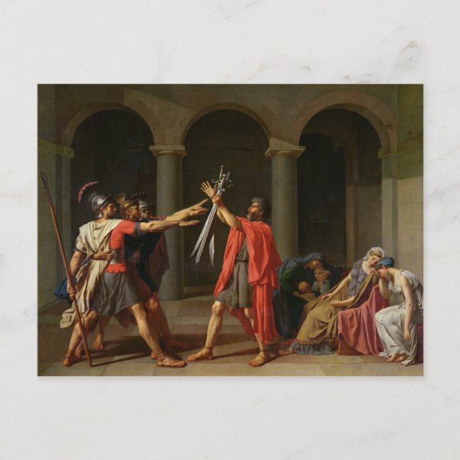 Der Eid Horatii, 1784 Postkarte (Vorderseite)