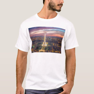 Der Eiffelturm nachts, Paris Frankreich T-Shirt