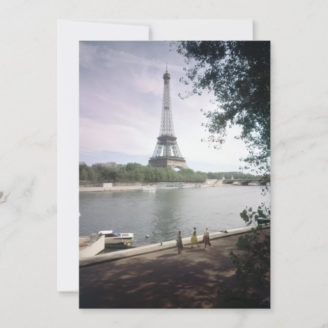 Der Eiffelturm. Paris, circa 1960. Einladung (Vorderseite)