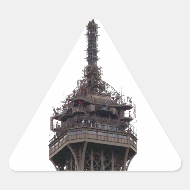 Der Eiffelturm Paris Frankreich Dreieckiger Aufkleber (Vorderseite)