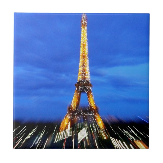 Der Eiffelturm Paris Frankreich Fliese (Vorderseite)