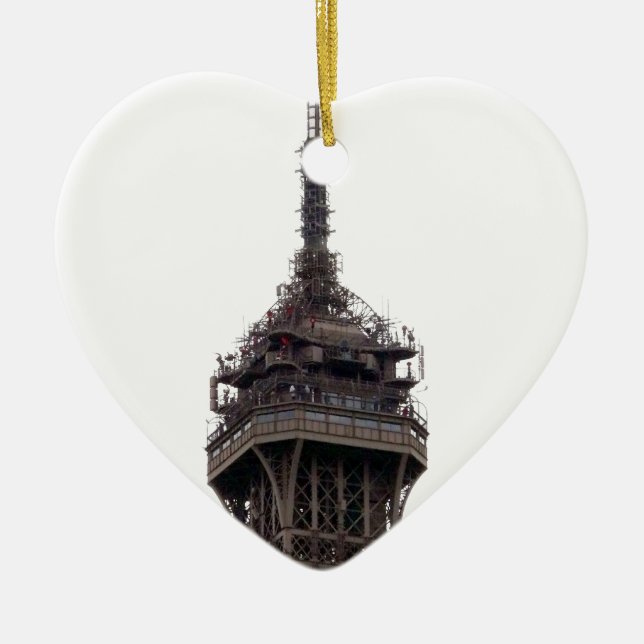 Der Eiffelturm Paris Frankreich Keramikornament (Vorne)