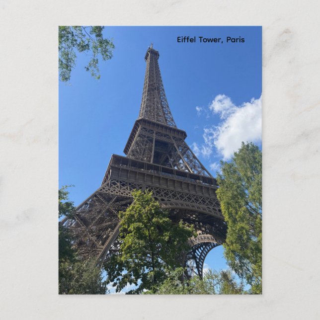 Der Eiffelturm, Paris, Frankreich Postkarte (Vorderseite)
