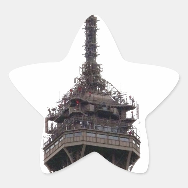 Der Eiffelturm Paris Frankreich Stern-Aufkleber (Vorderseite)