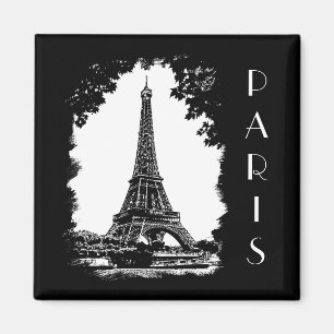 Der Eiffelturm-Paris-Illustrationsmagnet Magnet