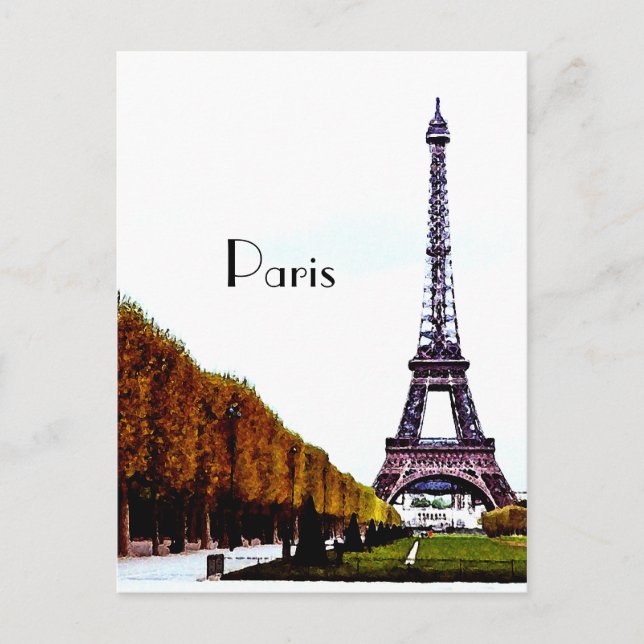 Der Eiffelturm - Paris Postkarte (Vorderseite)