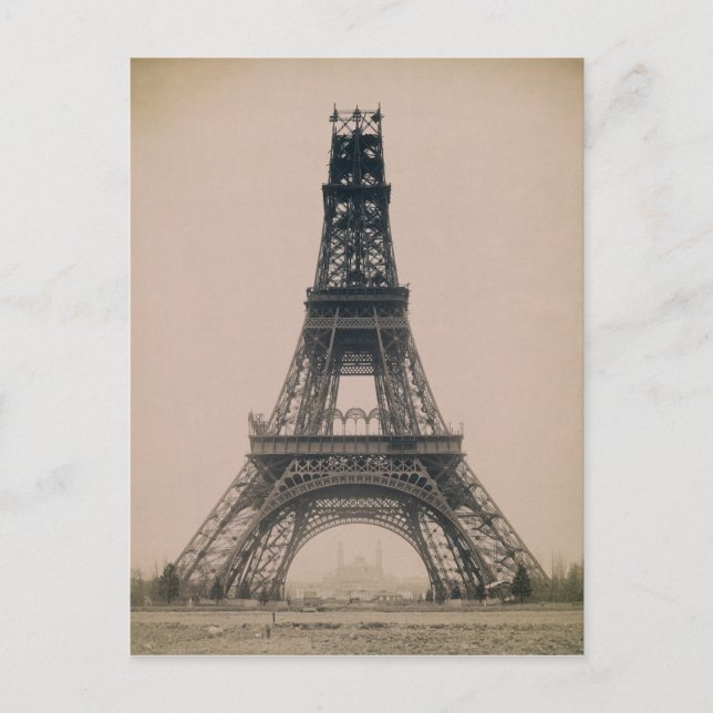 Der Eiffelturm: Staat des Baugewerbes 1888 Postkarte (Vorderseite)