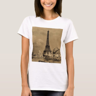 Der Eiffelturm von der Seine Paris-Ausstellung T-Shirt