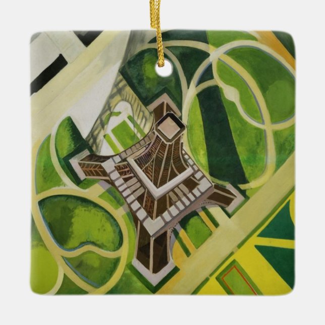 Der Eiffelturm (von Robert Delaunay) Keramikornament (Vorderseite)