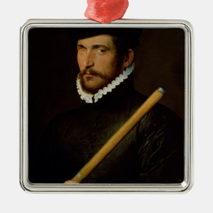 Der einäugige Flautist, 1566 Ornament Aus Metall