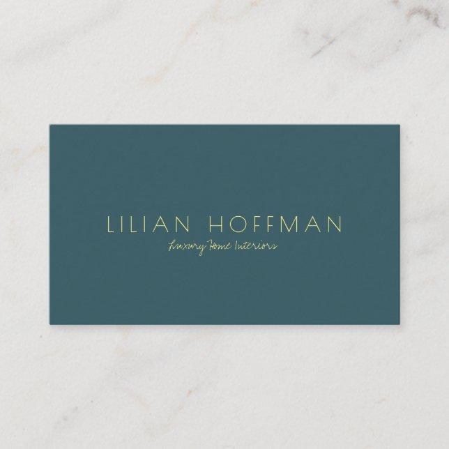 Der einfache, minimalistische Piniengolddesigner Visitenkarte (Vorderseite)