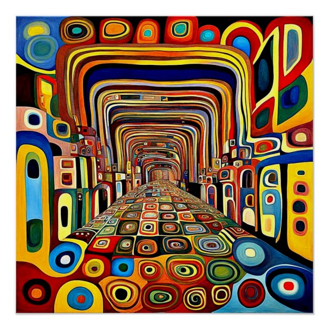 Der Eingang zum psychedelischen Korridor Poster (Vorderseite)