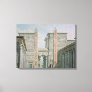 Der Eingang zum Tempel, Szene III der Tat I Leinwanddruck