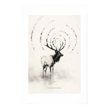 Der einsame Elch-Wilderness-Wandkunst-Druck