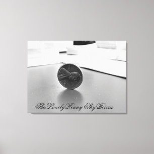 der einsame Pfennig Leinwanddruck