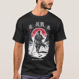 Der einsame Ronin, Samurai, japanische Anime-Tatto T-Shirt