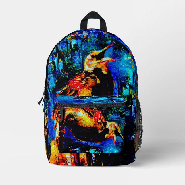 Der einsame Vogel 2 Bedruckter Rucksack (Vorderseite)
