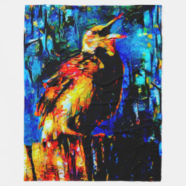 Der einsame Vogel 2 Fleecedecke