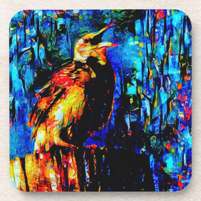 Der einsame Vogel 2 Getränkeuntersetzer (Vorderseite)