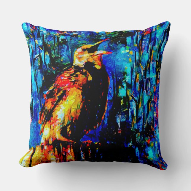 Der einsame Vogel 2 Kissen (Vorderseite)