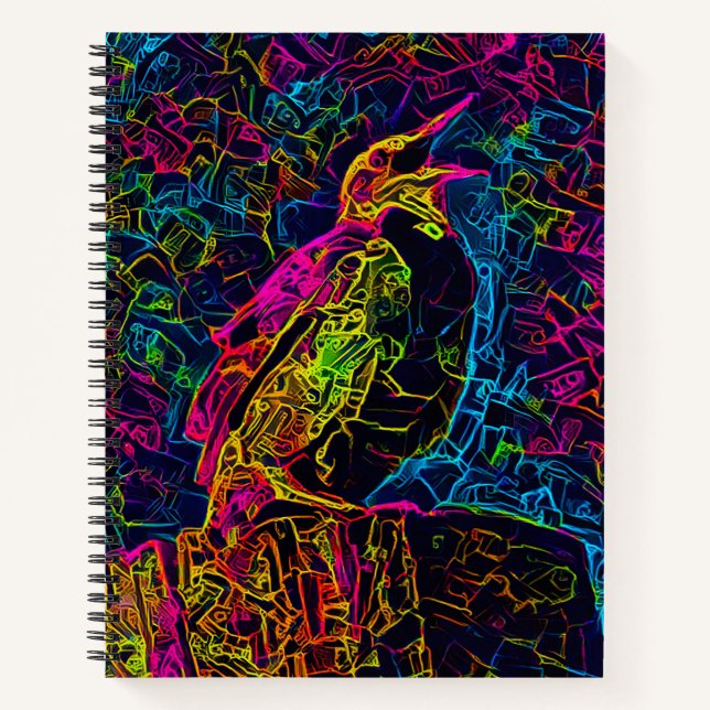 Der einsame Vogel 3 Notizbuch (Vorderseite)