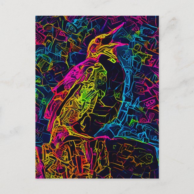 Der einsame Vogel 3 Postkarte (Vorderseite)