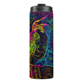 Der einsame Vogel 3 Thermosbecher