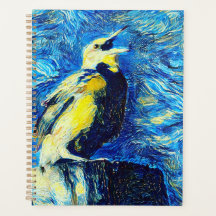 Der einsame Vogel im VanGogh-Stil 