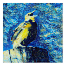 Der einsame Vogel-VanGogh-Stil