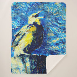 Der einsame Vogel-VanGogh-Stil Sherpadecke