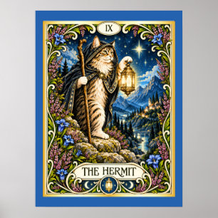 Der Einsiedlerkatzen-Tarot - Einsamkeit und Weishe Poster