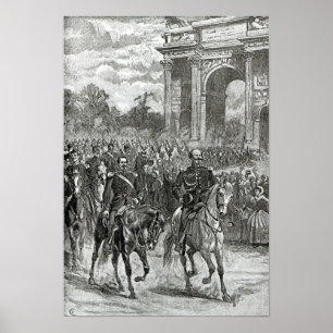 Der Eintrag von Napoleon III. und Victor Emmanuel Poster