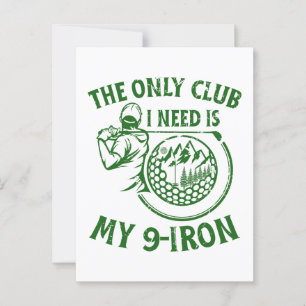 Der einzige Club, den ich brauche ein tolles Golfg Postkarte