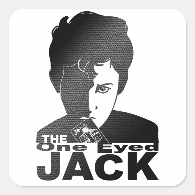 Der einzige Mit Augen Jack Quadratischer Aufkleber (Vorderseite)