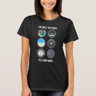 Der einzige Sixpack, der je ein Cockpit-Joke-Pilot T-Shirt