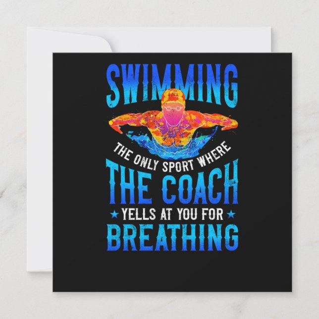 Der einzige Sport, in dem der Coach schwimmt Einladung (Vorderseite)