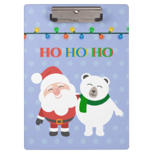 Der Eisbär des Weihnachtsmanns niedlich wie Weihna Klemmbrett