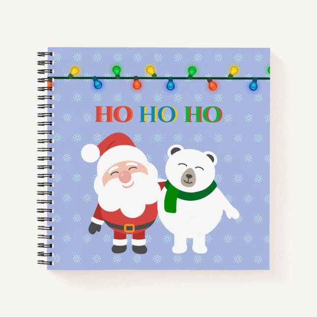 Der Eisbär des Weihnachtsmanns niedlich wie Weihna Notizbuch (Vorderseite)
