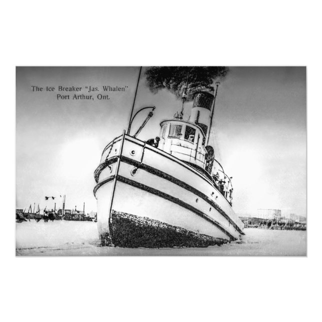 Der Eisbrecher Jas Whalen, Port Arthur, Ontario Fotodruck (Vorne)